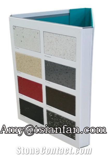 Quartz Stone Display Book Wood Floor Display Folder