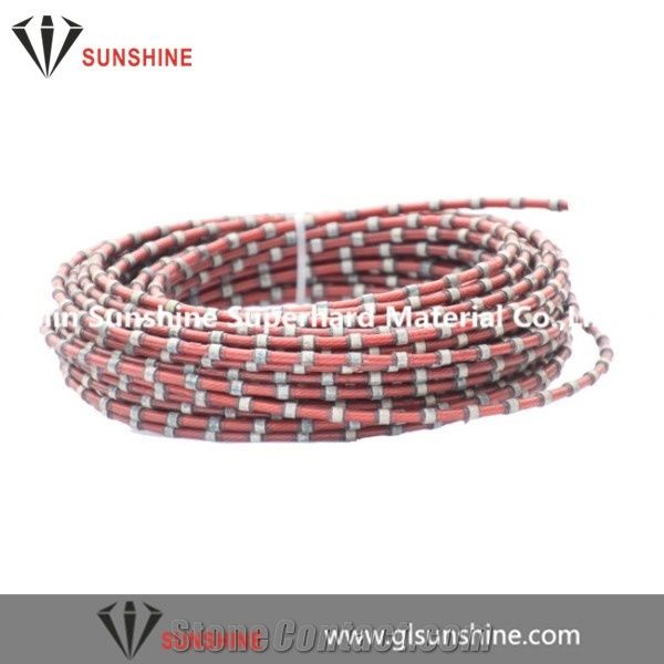 Plastic Coated 8.8mm 11.0mm Diamond Wire Saw for Marble Block Squaring Trimming Cut