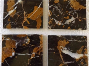 Marble Black & Gold Standard Tiles & Slabs, Polished Marble Floor Tiles, Wall Tiles