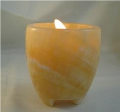 Onyx Candel Holder, Yellow Onyx Home Decor