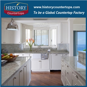 2017 Trends Kashmir White Granite or Bianco Kashmere White Granite Natural Stone for Kitchen Counter Tops Prefab,Bathroom Counter Tops Customized Kitchen Island,Worktops,Desk Tops