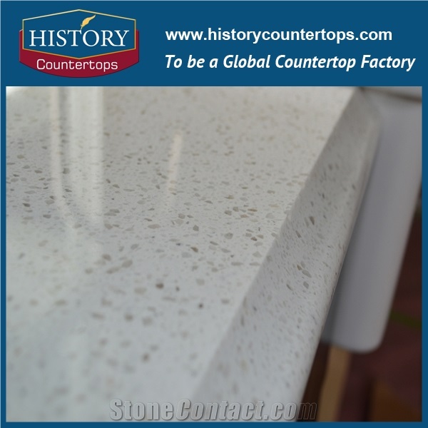 Best Quartz Countertop Options, Polished and Honed Pearl White Engineered Quartz Stone Countertop,For Hotel Kitchen,Backsplash Walling Panel Customized Edge