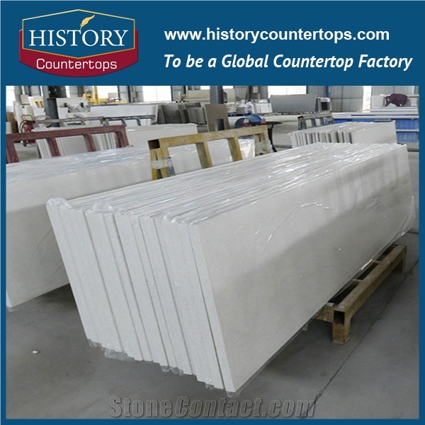 Best Quartz Countertop Options, Polished and Honed Pearl White Engineered Quartz Stone Countertop,For Hotel Kitchen,Backsplash Walling Panel Customized Edge