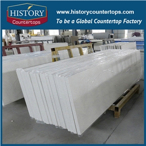 Best Quartz Countertop Options, Polished and Honed Pearl White Engineered Quartz Stone Countertop,For Hotel Kitchen,Backsplash Walling Panel Customized Edge