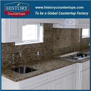 Brazil New Venetian Gold Giallo Amarelo Ouro Veneziano Amarelo Brasil Granite from China Engineered Stone Factory Used in Polished Kitchen Countertops,Solid Surface