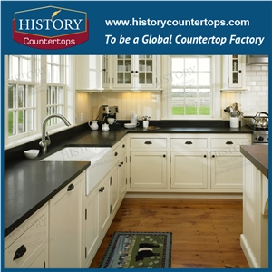 China Absolutely Black Granite,Chines Nero Assoluto,China Stone Market, Polished Bathroom Countertops, Vanity Tops