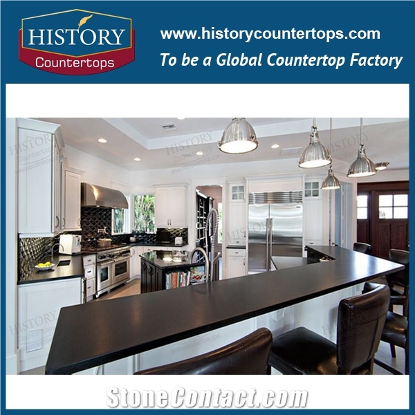 China Absolutely Black Granite,Chines Nero Assoluto,China Stone Market, Polished Bathroom Countertops, Vanity Tops