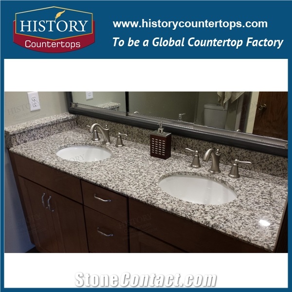 China G723 Tiger Skin White Granite Hot Sale for Polishing Bathroom Vanity Tops