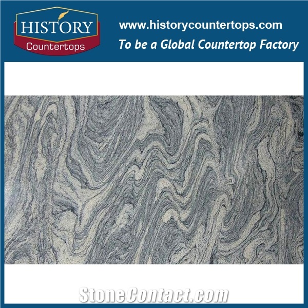 G261 China Juparana Grey Granite Natural Stone Countertops Vanity Top, Bathroom Counter Tops Customized Cut to Size Prefab Polished