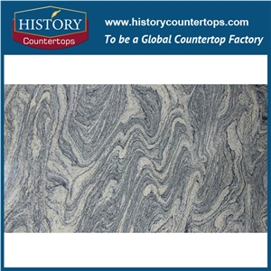 G261 China Juparana Grey Granite Natural Stone Countertops Vanity Top, Bathroom Counter Tops Customized Cut to Size Prefab Polished