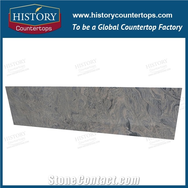 G261 China Juparana Grey Granite Natural Stone Countertops Vanity Top, Bathroom Counter Tops Customized Cut to Size Prefab Polished