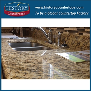 Giallo Santa Cecilia Granite Kitchen Countertops Vanity Top,Brazil Amarelo St Cecilia Light Yellow Prefab,Bathroom Counter Tops Customized Kitchen Island,Worktops,Desk Tops