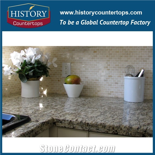 Giallo Santa Cecilia Granite Kitchen Countertops Vanity Top,Brazil Amarelo St Cecilia Light Yellow Prefab,Bathroom Counter Tops Customized Kitchen Island,Worktops,Desk Tops