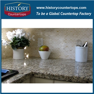 Giallo Santa Cecilia Granite Kitchen Countertops Vanity Top,Brazil Amarelo St Cecilia Light Yellow Prefab,Bathroom Counter Tops Customized Kitchen Island,Worktops,Desk Tops