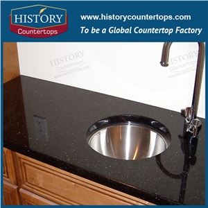 India Black Galaxy Granite Engineered Stone Building Materials Countertop & Vanity Top, Custom Counter Tops Dimensional Stone, Flooring,Customized Polished Surface