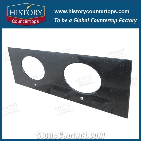 India Black Galaxy Granite Engineered Stone Building Materials Countertop & Vanity Top, Custom Counter Tops Dimensional Stone, Flooring,Customized Polished Surface