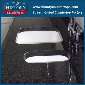 India Black Pearl Granite Natural Stone, Labrador Black India Granite Building Materials for Kitchen Countertops Option, Solid Surface