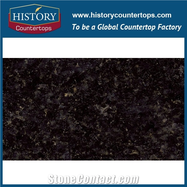 India Black Pearl Granite Natural Stone, Labrador Black India Granite Building Materials for Kitchen Countertops Option, Solid Surface