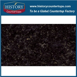 India Black Pearl Granite Natural Stone, Labrador Black India Granite Building Materials for Kitchen Countertops Option, Solid Surface