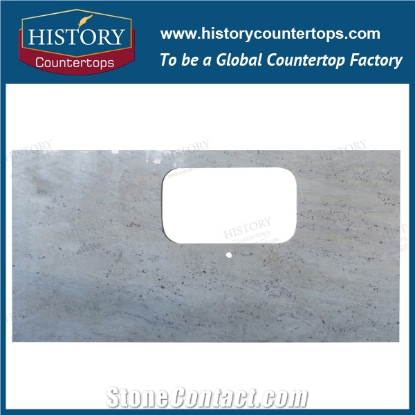 New River White Granite Countertops, Custom Counter Tops Dimensional Stone, Thunder White Granite,Stone Polished,Cut to Size