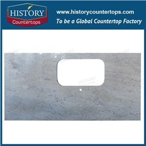 New River White Granite Countertops, Custom Counter Tops Dimensional Stone, Thunder White Granite,Stone Polished,Cut to Size