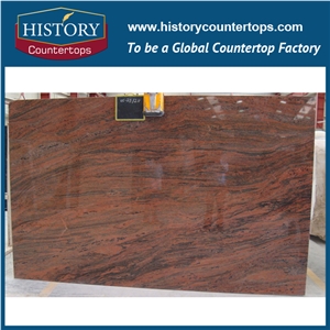 Rosso Multicolor Red Granite Buliding Material from China Natural Stone Market Polular in Kitchen Countertops Laminate Granite Worktops