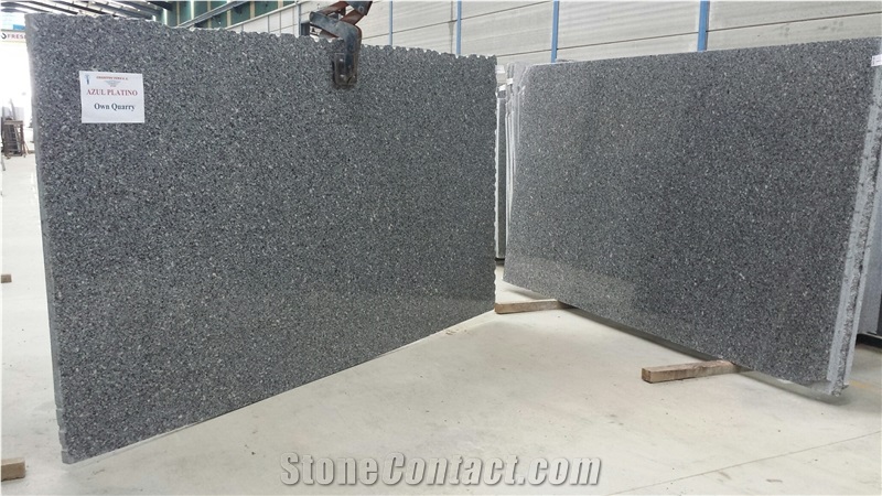 Azul Platino Granite Slabs & Tiles Polished, Blue Granite Slabs, Granito Azul Platino