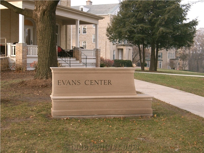 Indiana Limestone Ripon College Sign