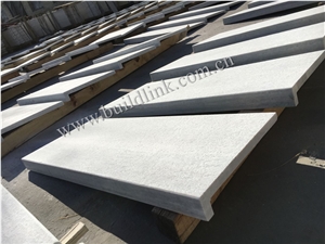 China White Quartzite Flamed Dropface Swimming Pool Coping
