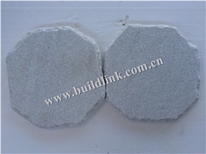 China White Quartzite Flamed Round Pavers
