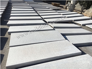 White Quartzite Flamed Dropface Pool Coping