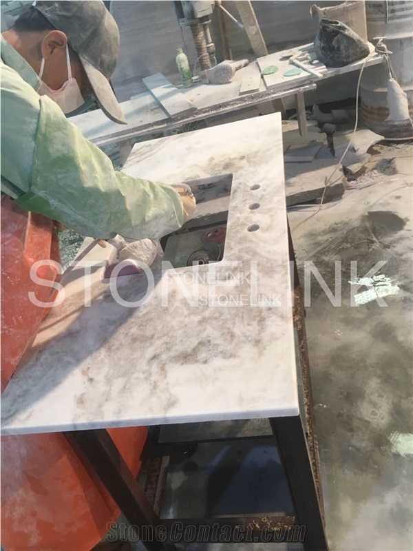 Bianco Oro Custom Vanity Tops, China Carrara Oro Vanity Tops
