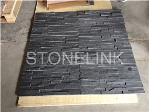 Black Slate Ledge Stone, Black Culture Stone Wall Cladding
