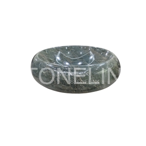 Grey Marble Oval Sinks, Natural Stone Basins, Round Basin, Bathroom Sinks, Wash Room Basins