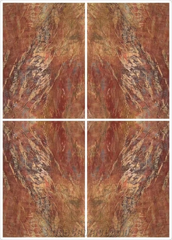 Rosso Damasco Luxury Marble, Rosa Damascus, Numidian Red Marble Polished Slabs & Tiles