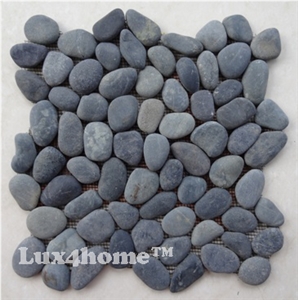 Black Pebble Tiles 30x30 - Black Pebbles Mosaic Producer / Exporter