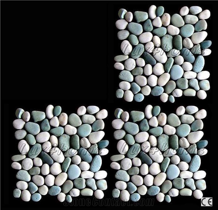 Pink Pebble Borders 10x30 - Indonesian Pebble Mosaics Producer / Exporter Fob