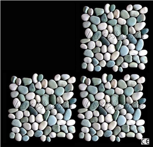 Pink Pebble Borders 10x30 - Indonesian Pebble Mosaics Producer / Exporter Fob