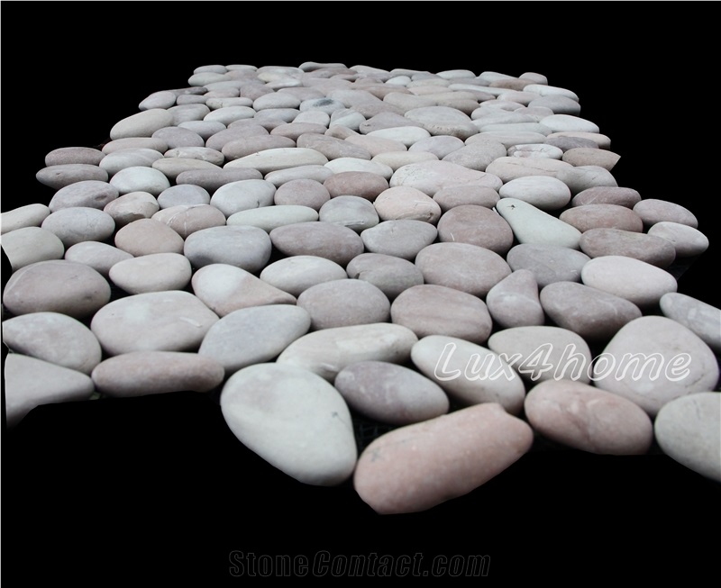 Rose Pebble Mosaic Tiles 30x30 - Stone Pebble Producer Indonesia