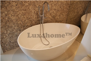 Rose Pebble Mosaic Tiles 30x30 - Stone Pebble Producer Indonesia