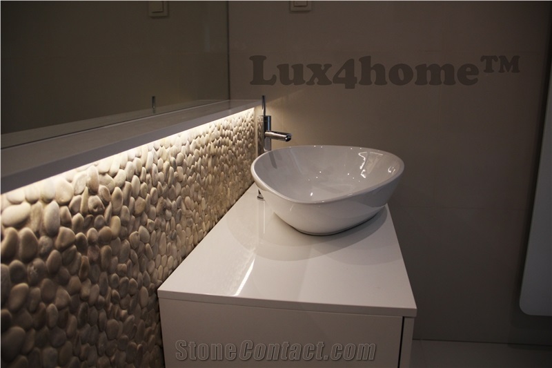 Rose Pebble Mosaic Tiles 30x30 - Stone Pebble Producer Indonesia