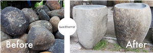 Solid River Stone Sink - Pedestal Stone Sink Producer Looking for Wholesale Distributors