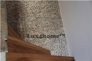 Standing Pebble Tile - Beige Pebble Tiles Pebble Mosaic Exporter & Producer