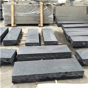 New G684 Black Basalt Stairs Steps Elments Top Flamed and Brushed Sides Split Competitive Prices