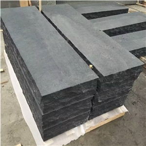 New G684 Black Basalt Stairs Steps Elments Top Flamed and Brushed Sides Split Competitive Prices