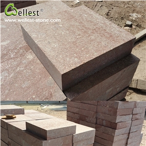 Flamed Ocean Red Porphyry Exterior Flooring and Wall Cladding Tile