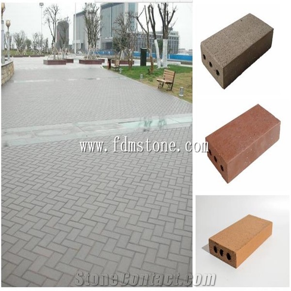 10x20 Outdoor Soild Color Permeable Paving Stone Pavers Driveway Bricks,Handmade Bricks