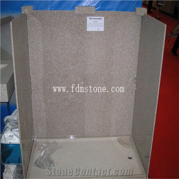 Cheap Red Granite Polished Bathroom Granite Tub Surround for Hotel Project