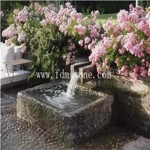 Dancing Stone Water Fountain with Tree,Garden Decoration Of Stone Water Fountain