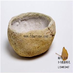 Imitate Stone Plant Pots Wholesale,Round Artificial Stone Pots for Plants